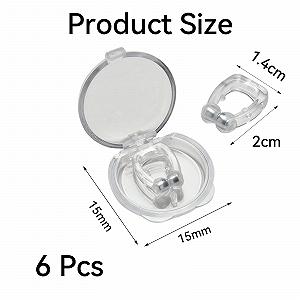 Набір із 6 стопорів від хропіння, роздільник для носа synthetic.ua - Фото 1