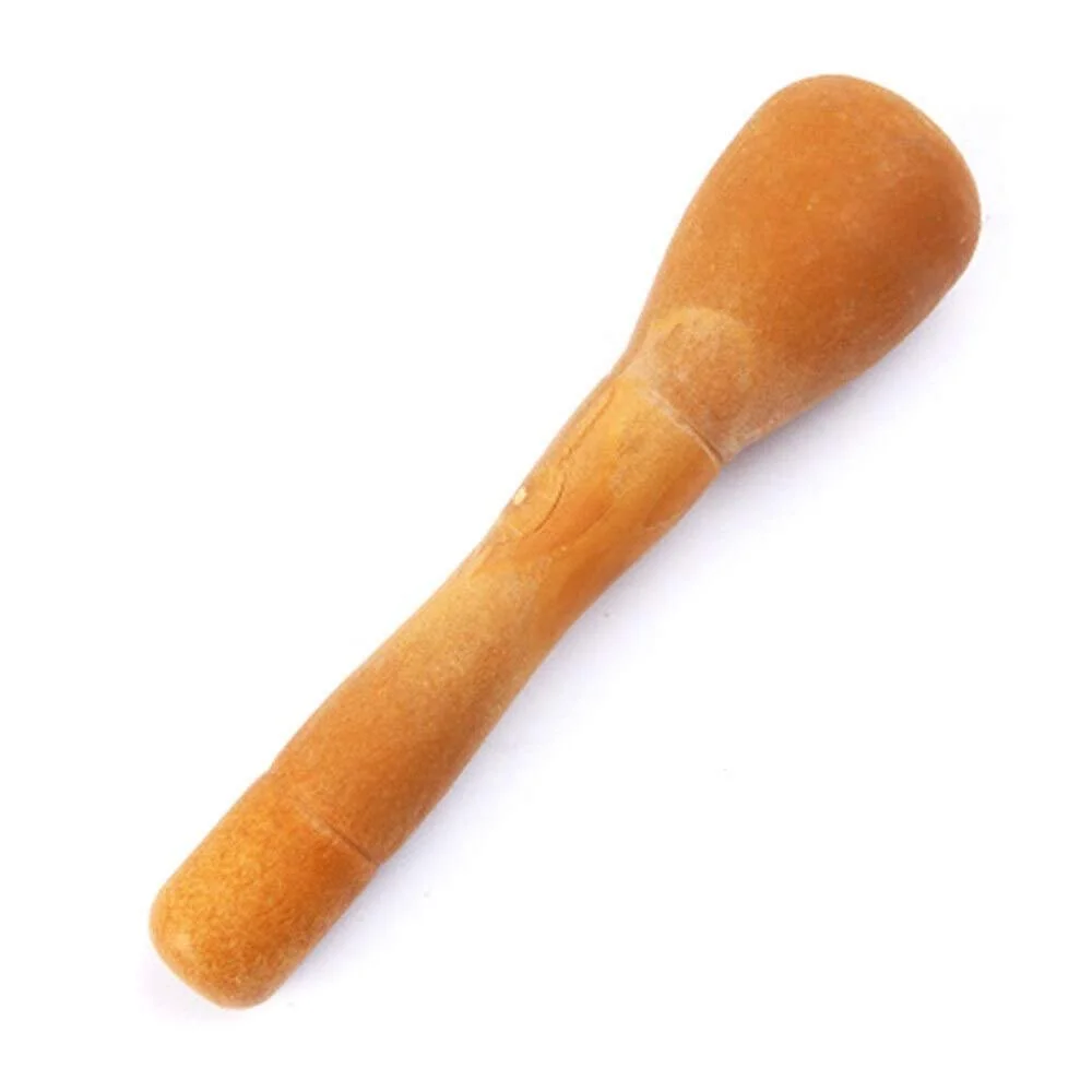 Ступка і товкачик дерев'яного кольору важливий кухонний інструмент для подрібнення спецій, фото №3