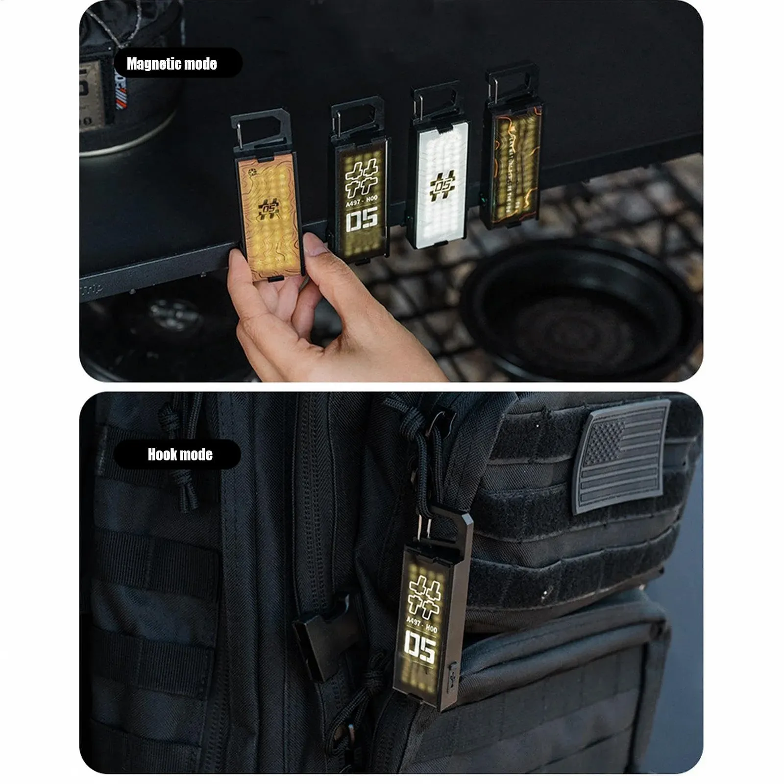 Фонарик Camping Generisch Магнитные фонари безопасности 8 режимов Ночной свет 100 г Легкий, фото №6