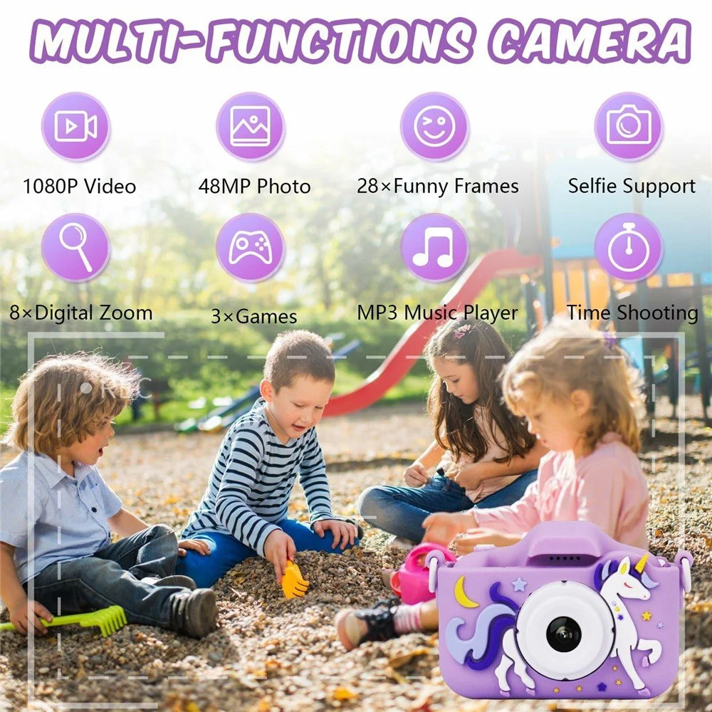 Дитячий фотоапарат Ainiv / 2" / 12 MP / Full HD / Фіолетовий, фото №2