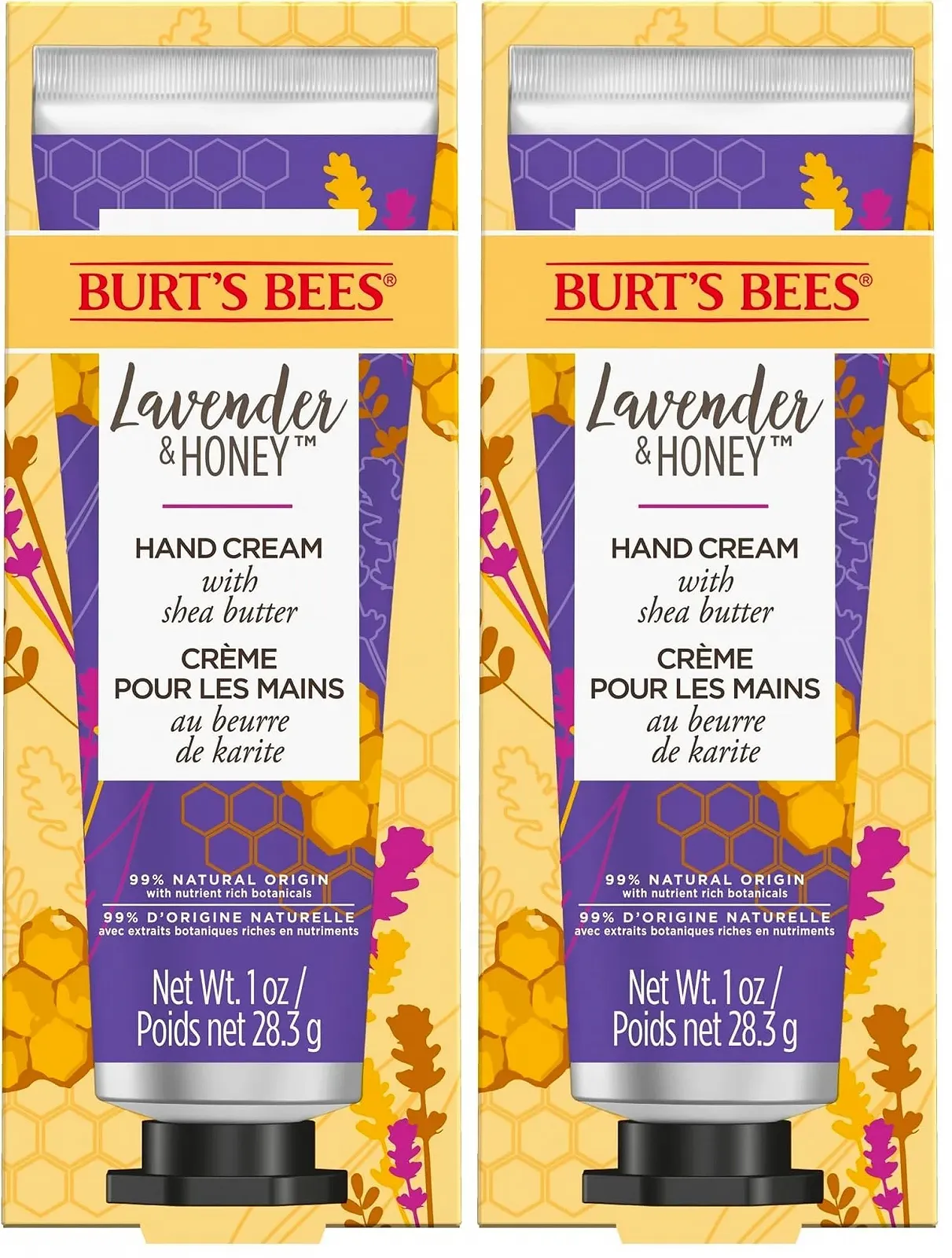 Крем для рук Burt's Bees Lavender & Honey з маслом ши та лавандою, фото №1