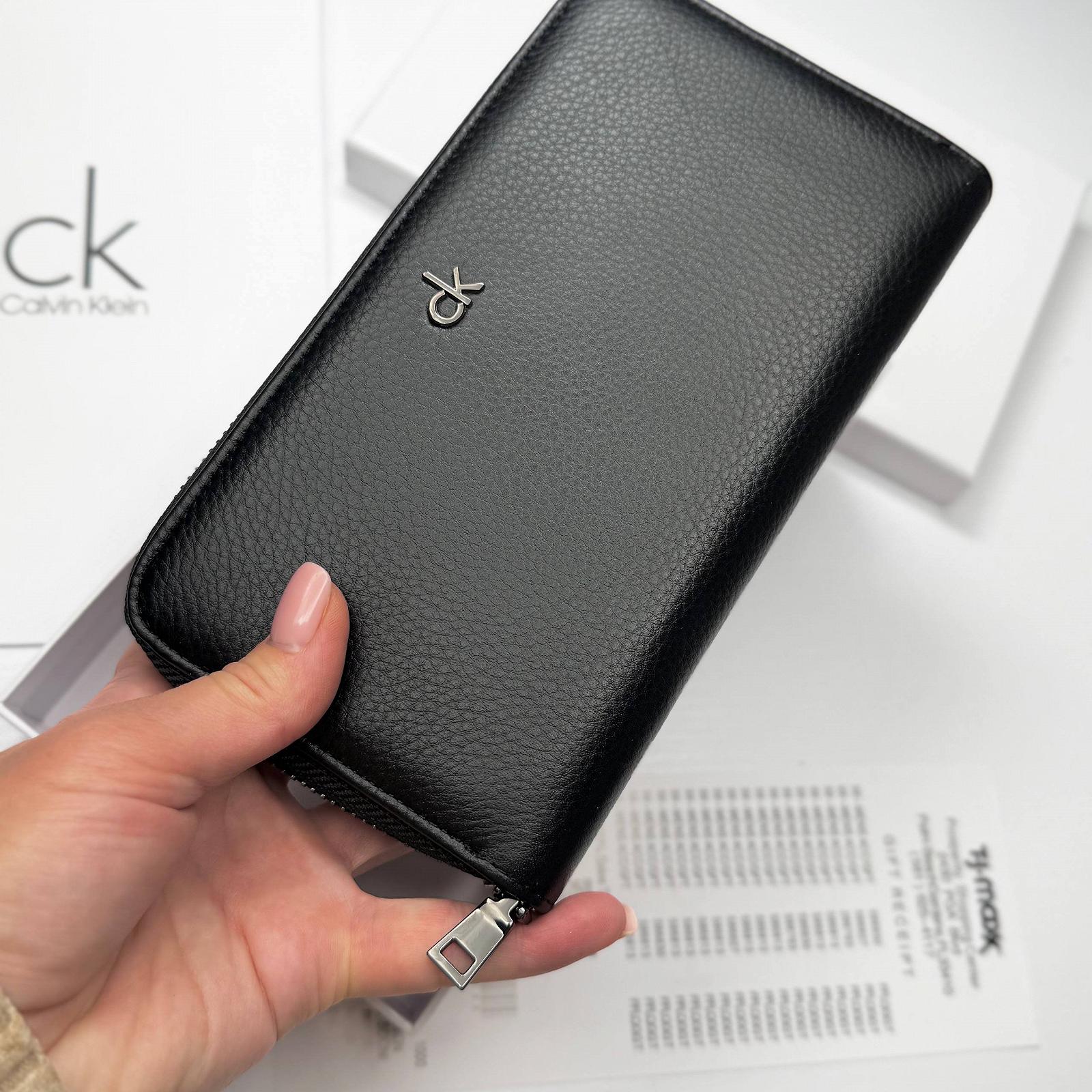Чоловічий брендовий гаманець на блискавці Calvin Klein шкіряний клатч для чоловіка, фото №5