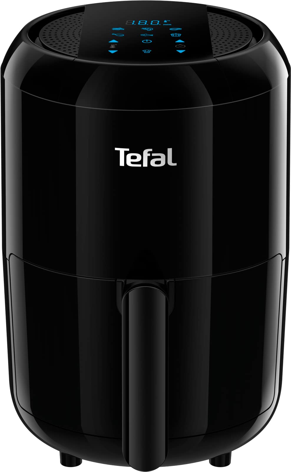 Аэрофритюрница Tefal Easy Fry Compact EY3018 (1400 Вт, Объем: 1,6 л, 6 программ приготовления, цифровой дисплей, таймер, здоровое без жира / масла, хрустящие чипсы, горячая аэрофритюрница для 1 - 2 человек) Черный, фото №1