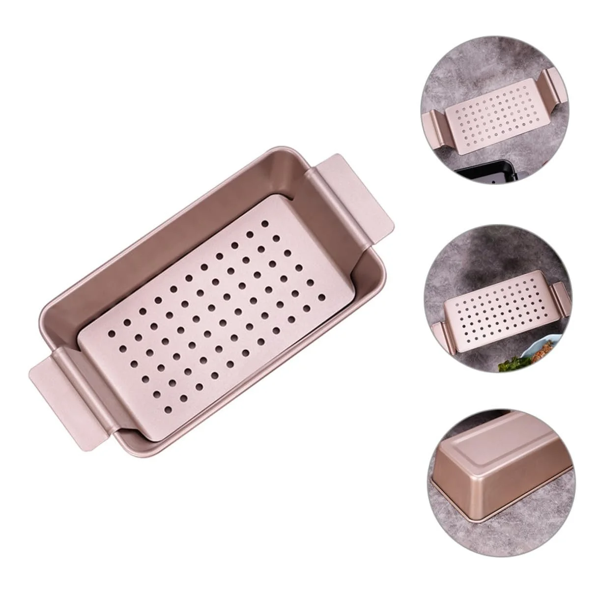 Форма для выпечки хлеба Veemoon Rose Gold углеродистая сталь с антипригарным покрытием большая розовая позолота, фото №3