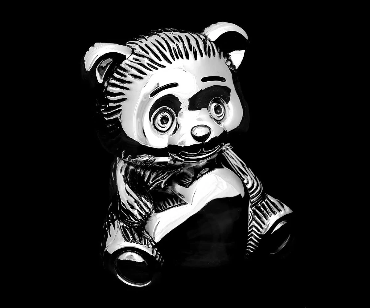 Скарбничка FLYER Bear With Heart посріблена Silver, фото №7