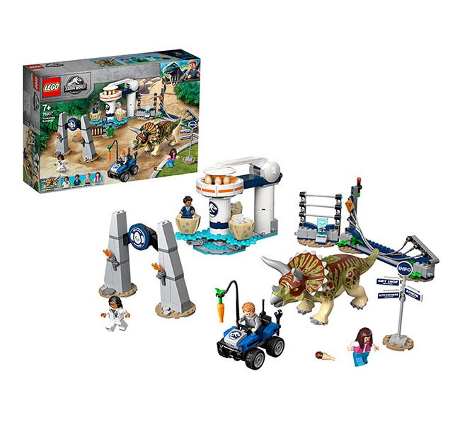 Lego Jurassic World Нападання трицератопсу 75937, фото №1