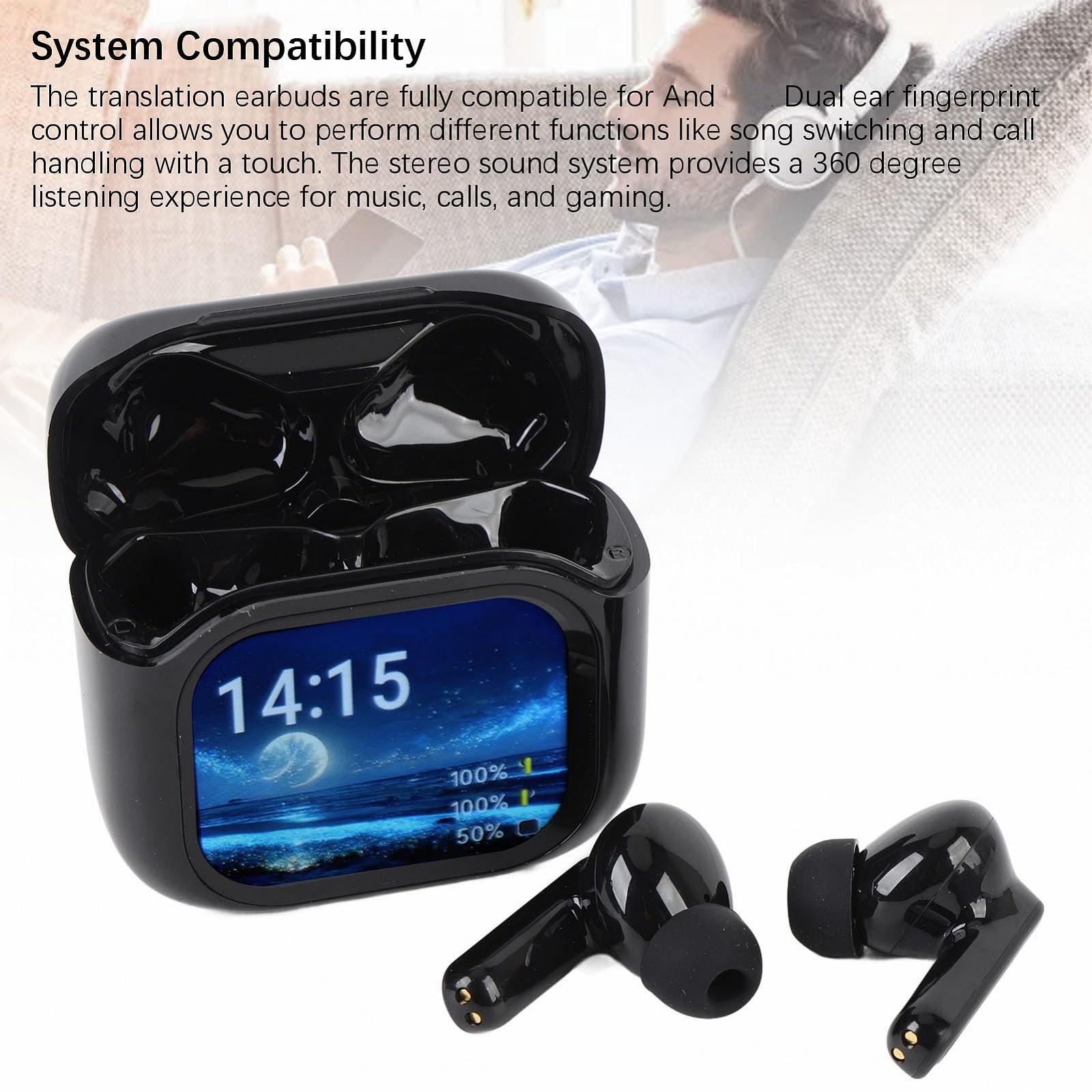 Навушники-перекладачі Bewinner, 140 мов, переклад у реальному часі з кольоровим сенсорним екраном, фото №5