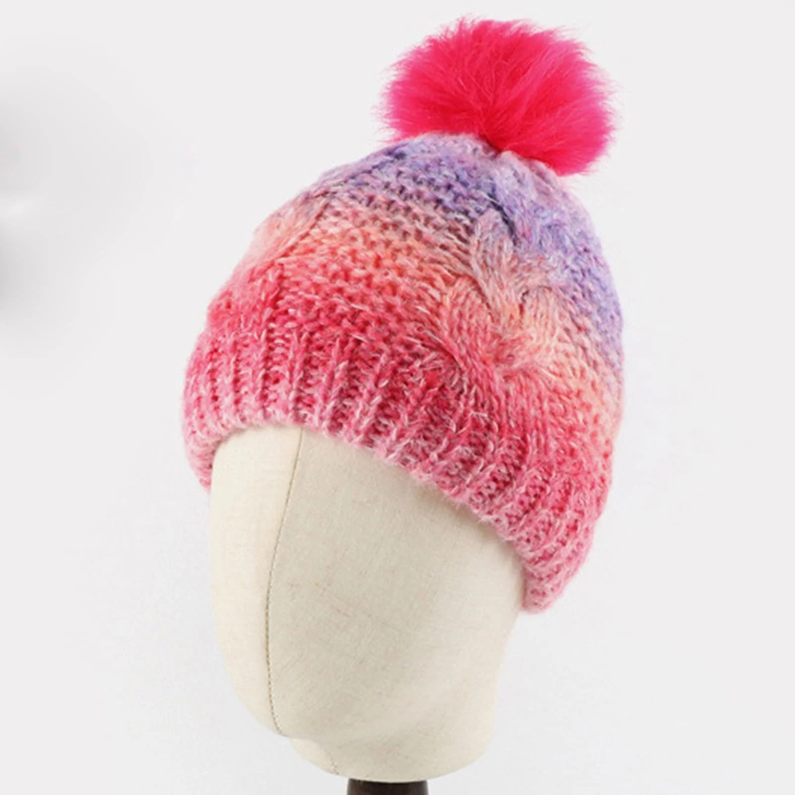 Шапка дитяча зимова на флісовій підкладці з помпоном, захистом вух для дівчаток та хлопчиків, фото №4