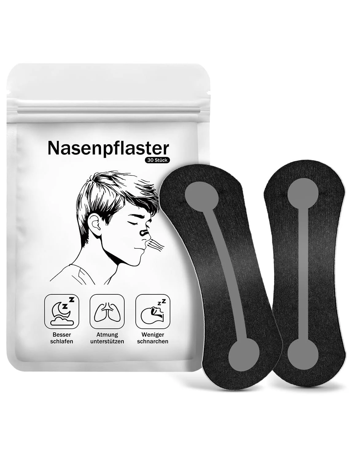 Пластирі для носа від хропіння, пачка 30 шт. Посилена підтримка розширює носові проходи, фото №1 Пластирі для носа від хропіння, пачка 30 шт. Посилена підтримка розширює носові проходи, фото №1