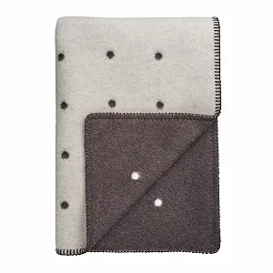 Одеяло ROROS TWEED Pastille Норвежская овечья шерсть 135 x 200 см Черно-белое - Фото 1