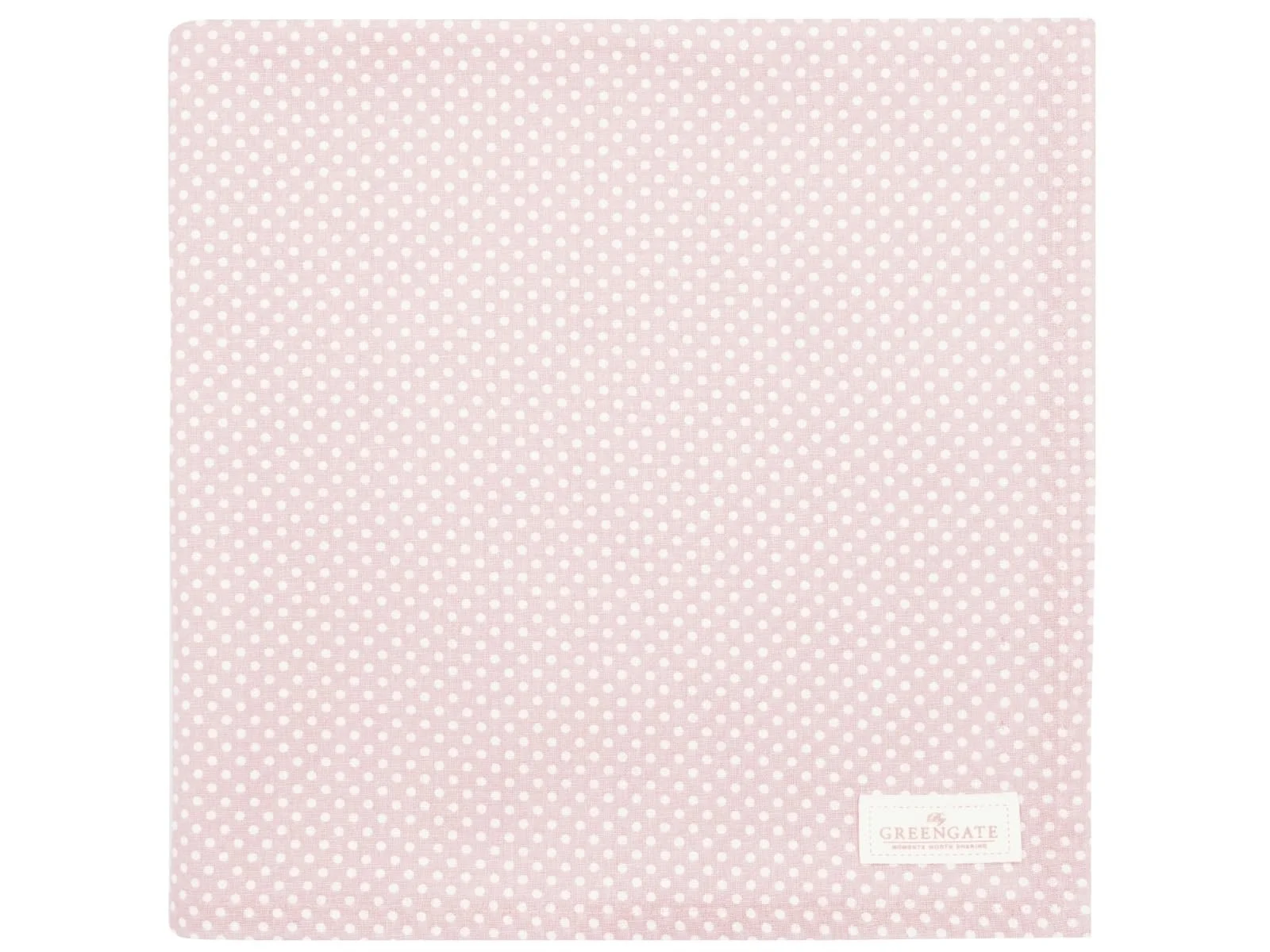 Скатертина GreenGate Dotty 150 x 150 см Бавовняна Світло-рожева, фото №1