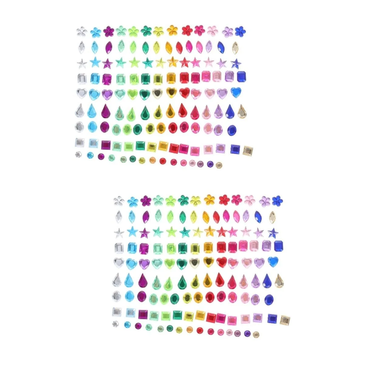 Стрази Healvian Серії 2 Sätze Acryl Bohrer Herz-strasssteine flatback, акрилові, flatback, для нігтів, фото №1