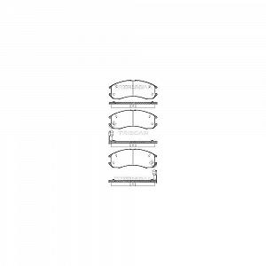 Комплект гальмівних колодок, дискове гальмо TRISCAN 8110 50881 для MAZDA передня вісь - Фото 1