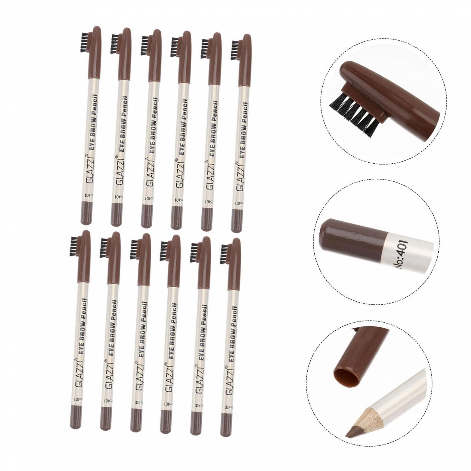 Олівець Mikinona 12 Шт. З пензлем для брів та макіяжу Пластик, фото №6 Олівець Mikinona 12 Шт. З пензлем для брів та макіяжу Пластик, фото №6