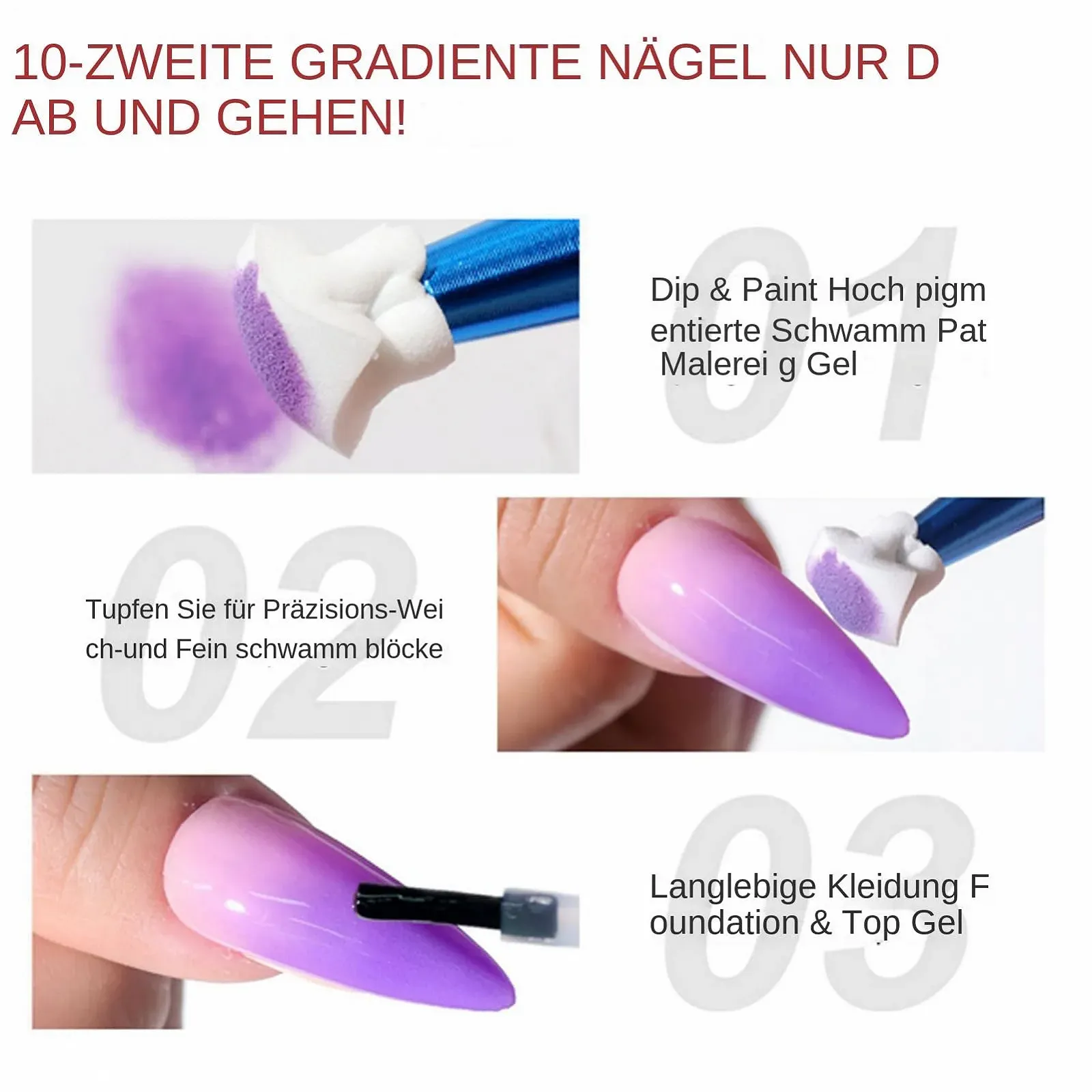 Гель-лак - Набор - 12 цветов Твердый гель-лак - Набор, устойчивый к сколам цвет для маникюра | Включает спонж и металлический захват для градиентного искусства, салонного качества - Дизайн ногтей для взрослых, девушек, фото №6 Гель-лак - Набор - 12 цветов Твердый гель-лак - Набор, устойчивый к сколам цвет для маникюра | Включает спонж и металлический захват для градиентного искусства, салонного качества - Дизайн ногтей для взрослых, девушек, фото №6