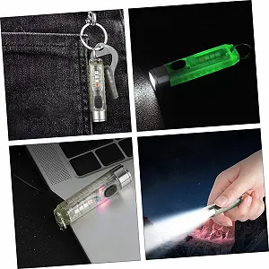 Мини LED фонарик Kisangel с походным фонариком и подвесным мини-фонариком в качестве светящегося кулона для наружного освещения и брелок synthetic.ua - Фото 1