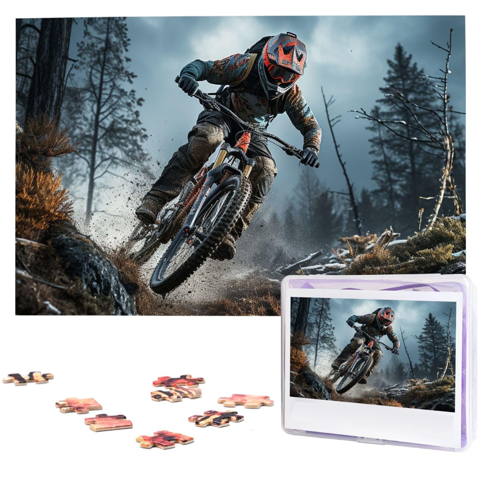 Пазл Mountain Bike Tournament 1000 элементов с сумкой для хранения 75 x 50 см, фото №1