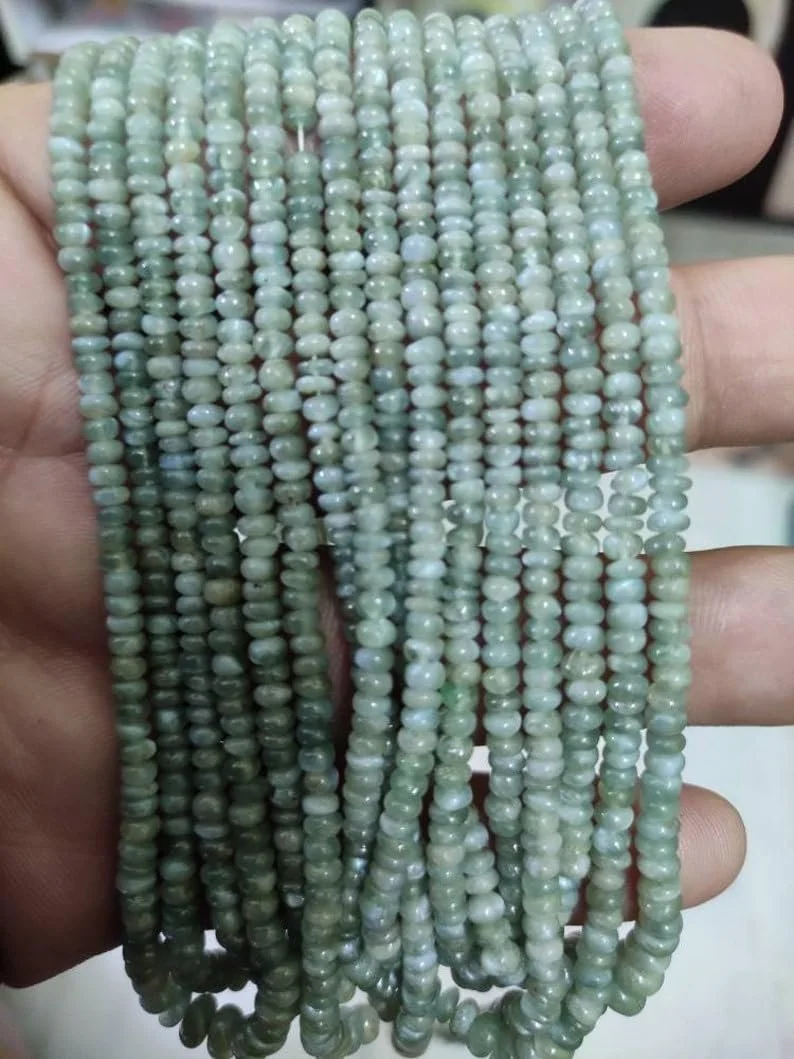 Намистини Хризоберил Круглі Гладкі 3-4 мм, нитка довжиною 33 см для намиста та браслета, фото №4