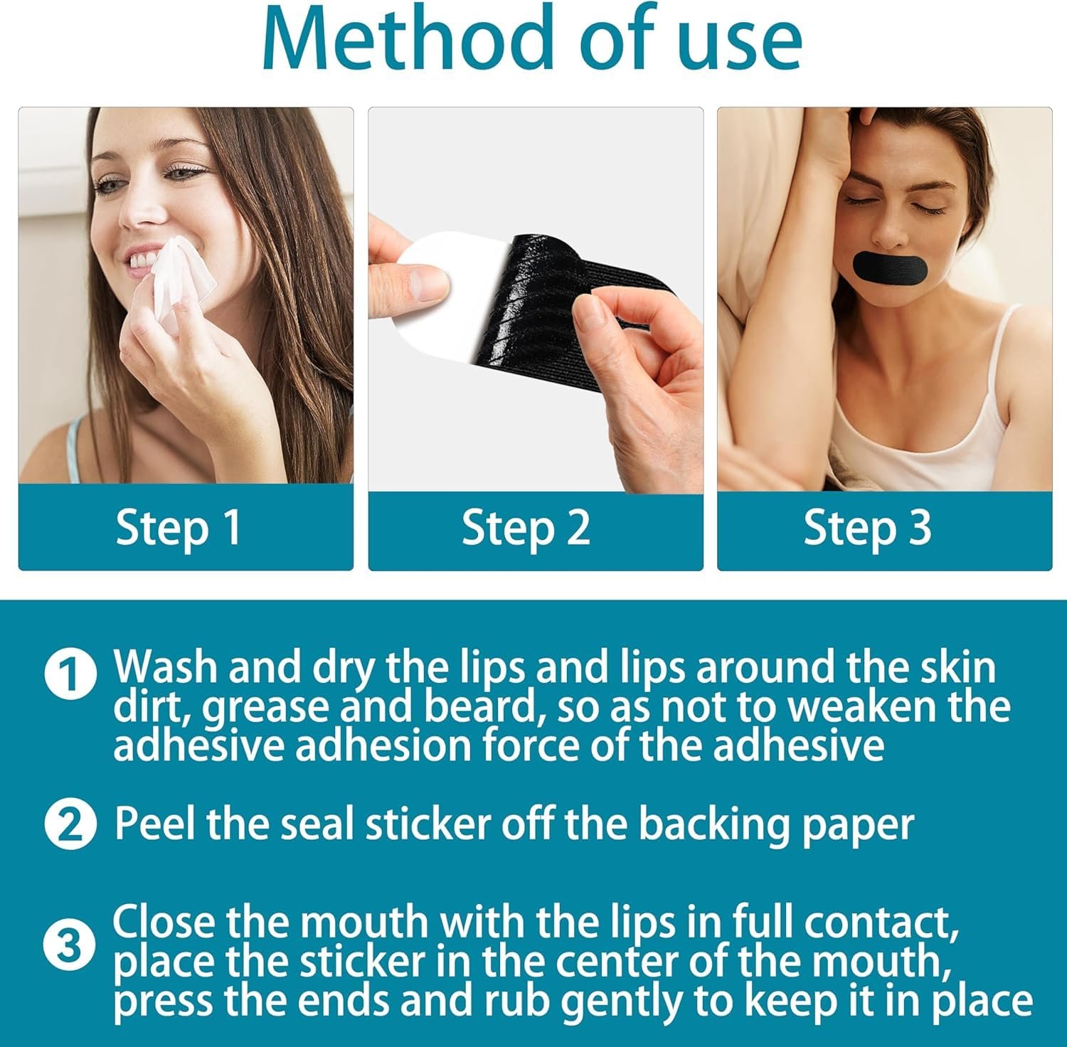 Смужки для рота для сну (100 штук), фото №7