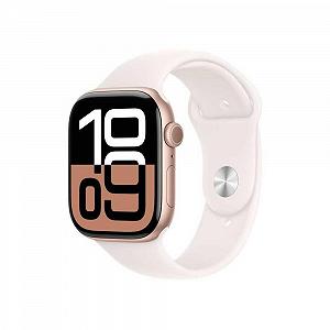 Смарт-годинник Apple Series 10 (GPS 46мм) Рожеве Золото Алюмінієвий Корпус Блідо-рожевий Спортивний Ремінець - Фото 1