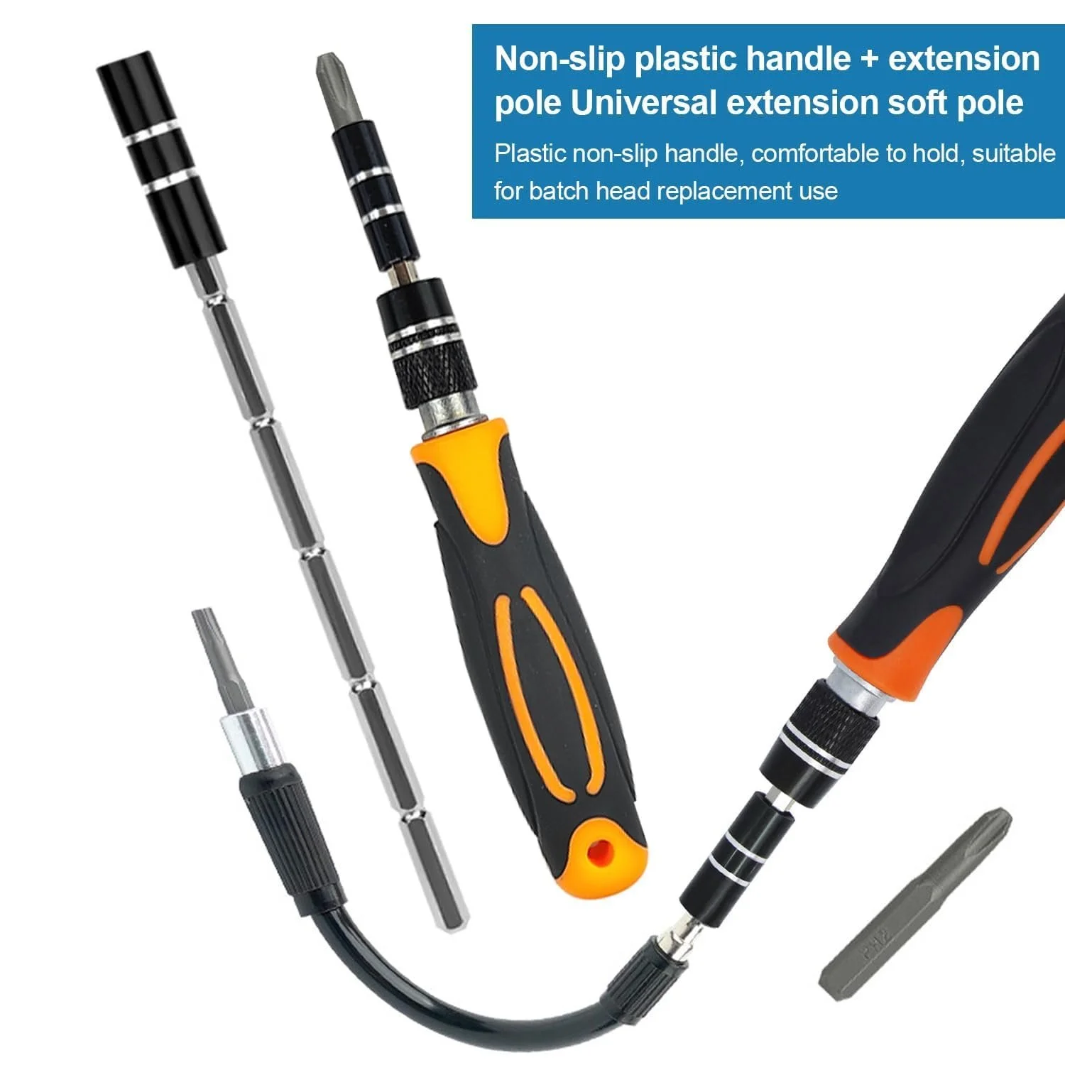 139 в 1 Набір викруток Магнітний прецизійний набір інструментів 108 і 3 більш довгі високоякісні біти зі сталі S2, фото №5
