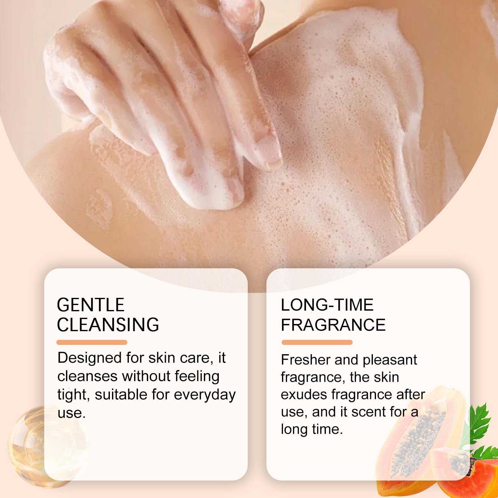 Гель для душу Papaya Відлущувальний та Очисний 2 шт, фото №6