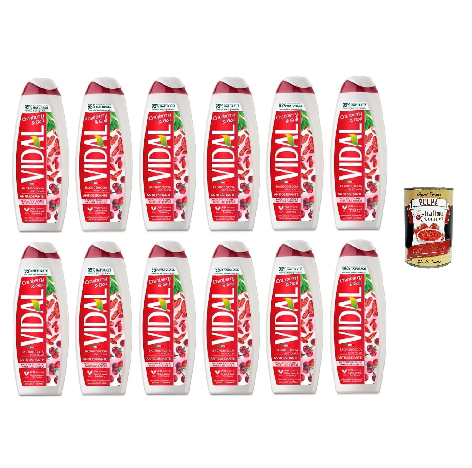 Гель для душу Vidal Goji Berry & Cranberry 12 x 500 мл, фото №1 Гель для душу Vidal Goji Berry & Cranberry 12 x 500 мл, фото №1