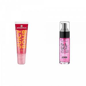 essence cosmetics Juicy Bomb Shiny Lip Gloss No. 04 Crazy Cherry Красный 10 мл + Fix & Last Make-Up Gripping Jelly Primer Розовый Упаковка 1 шт. 29 мл - Набор - Фото 1