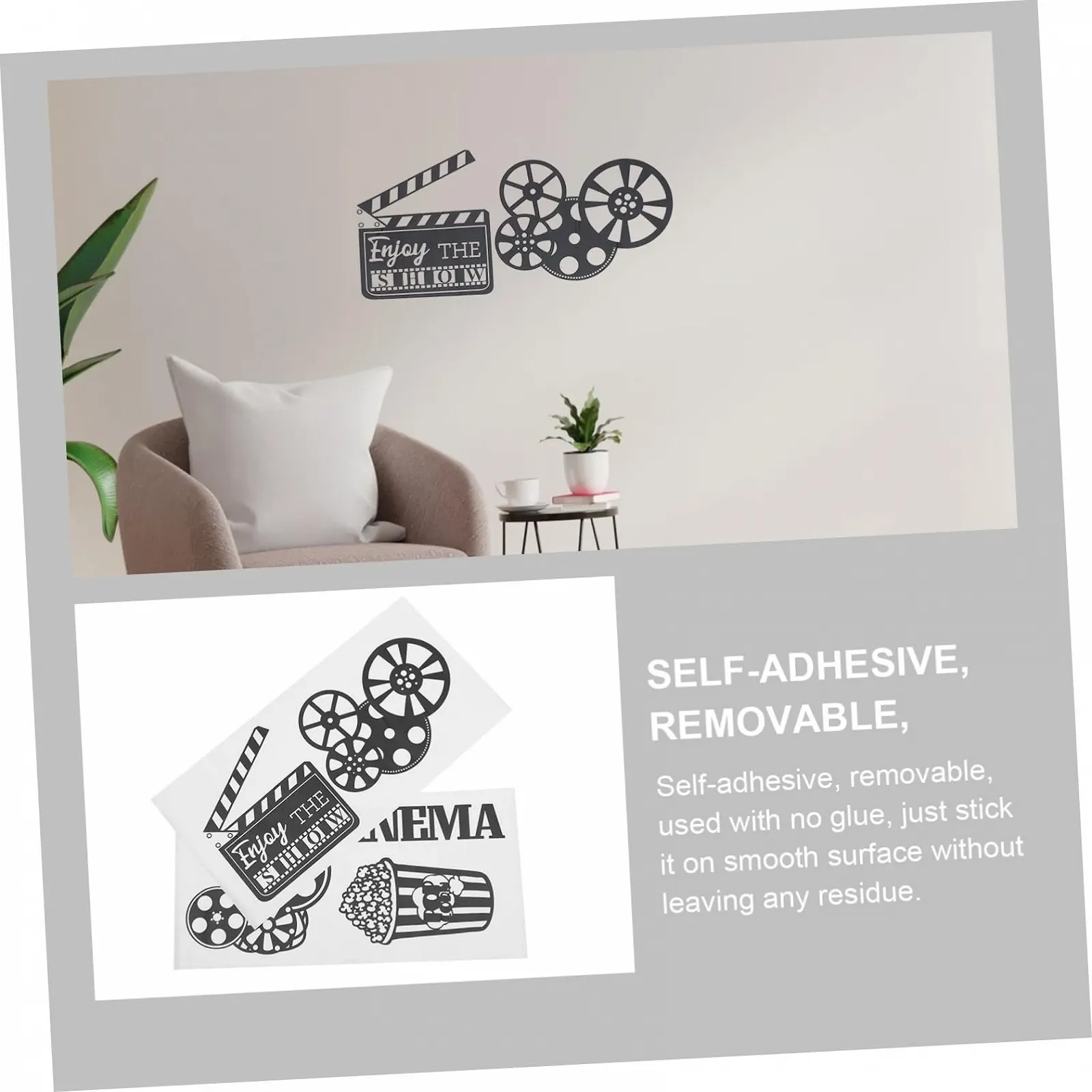 Наклейка на стіну NOLITOY Vintage Cinema Theatre Retro, фото №4