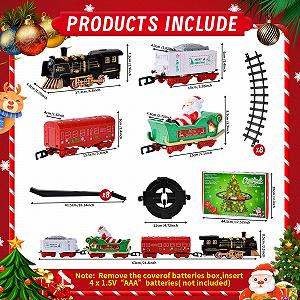 Електропоїзд DAOUZL Christmas Tree Train для дітей з світлом і звуком на ялинку для дітей від 3 років synthetic.ua - Фото 1