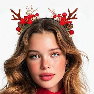 Обруч Рождественский Олень Рожки - Фото 1