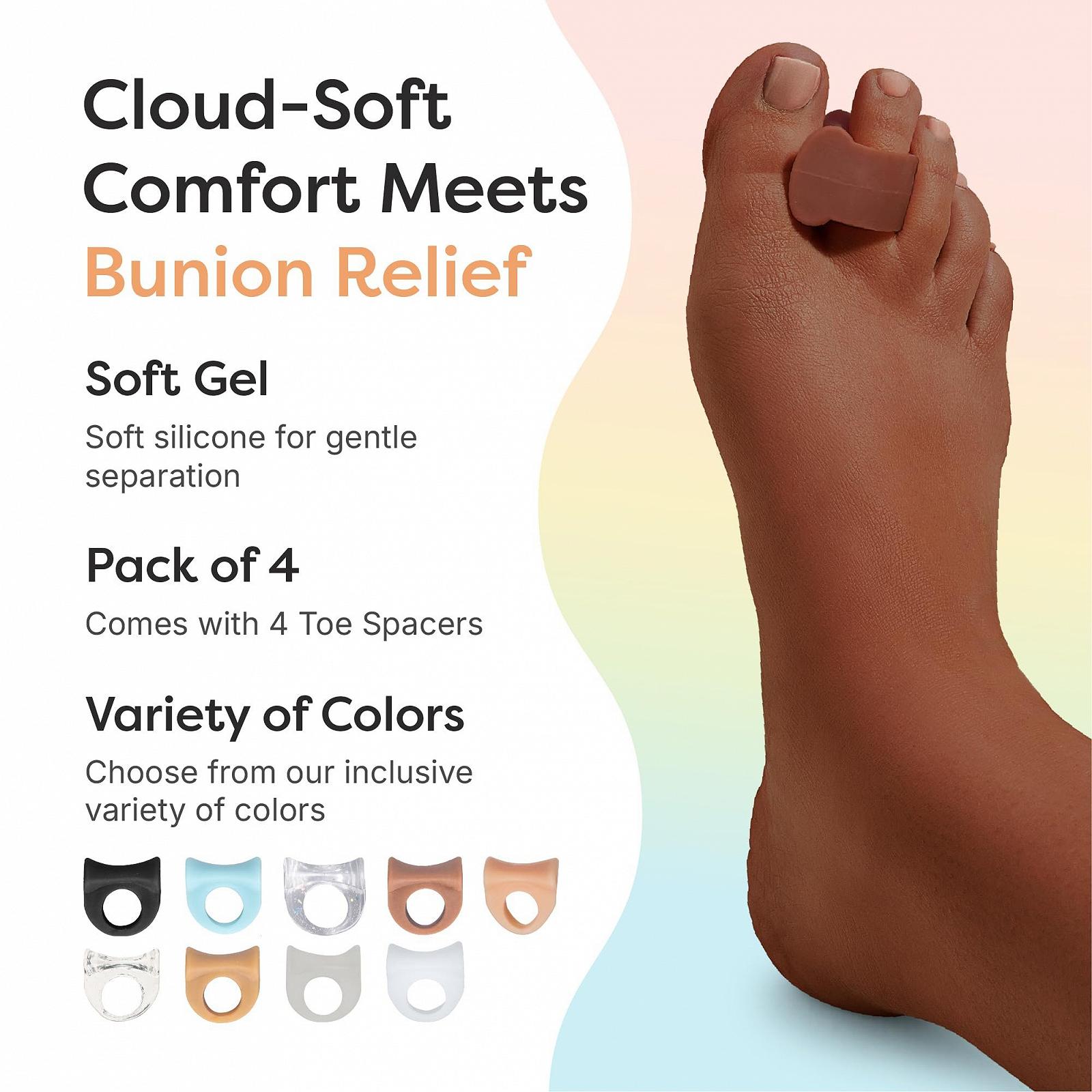 Роздільник для пальців ніг ZenToes 4 шт. Гелеві, вальгусної деформації великого пальця стопи, фото №5