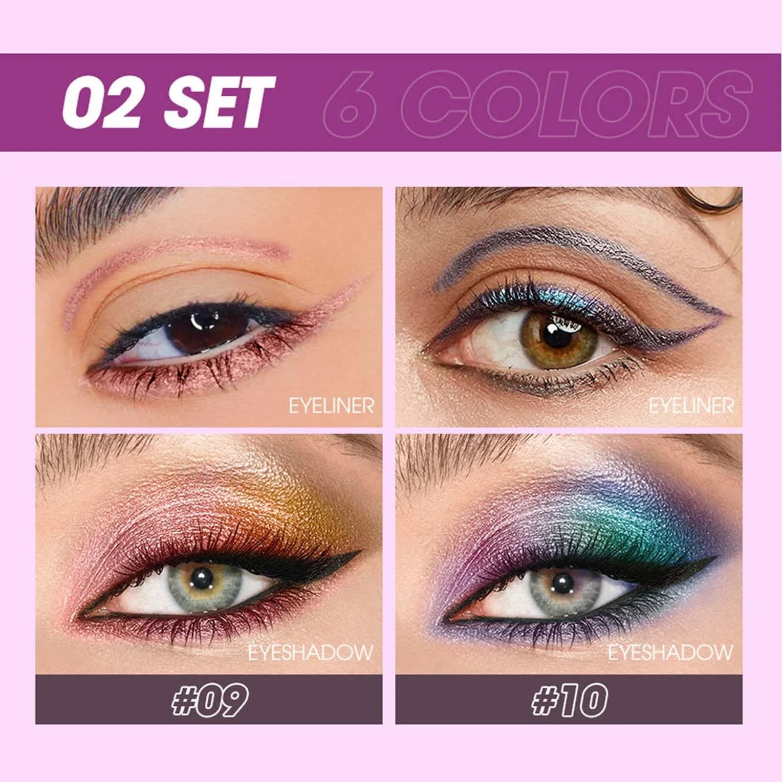 Рідка Підводка для очей з металевими блискітками, фото №4 Рідка Підводка для очей з металевими блискітками, фото №4