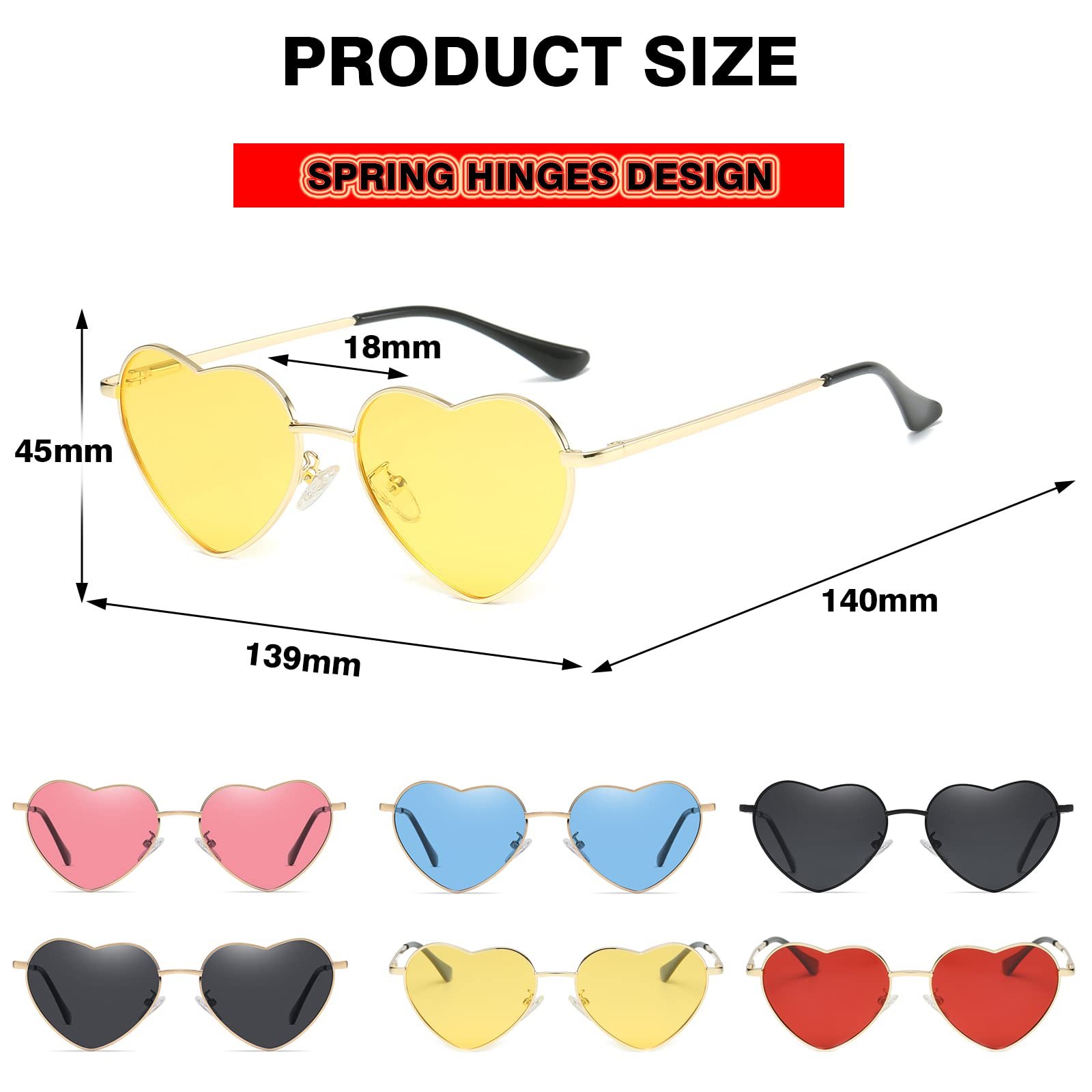 Солнцезащитные Очки Сердце Ggpyyon Поляризованные Металлическая Оправа UV400, фото №5