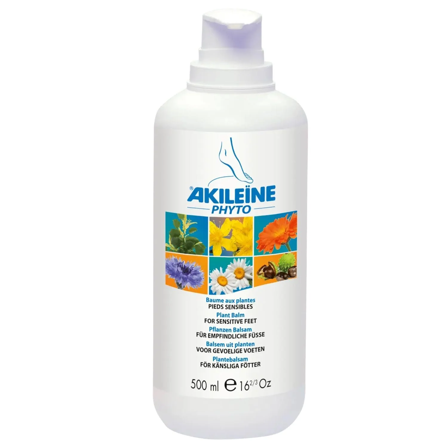 Бальзам для ног Akileine Phyto Sensitive 500 мл для чувствительной кожи, фото №1