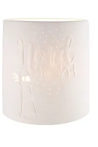 Настільна лампа GILDE 32315 Декоративна Північне сяйво Морська з маяком Порцелянова E14 макс. 40 Вт 20.5 см Біла - Фото 1