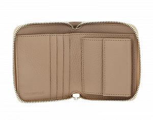 Кошелек Coccinelle Metallic Soft Leather Zip Around Fresh Beige, Бежевый synthetic.ua - Фото 1