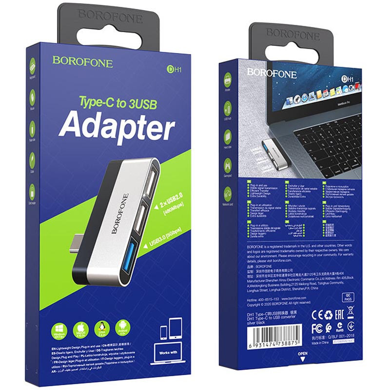 Переходник Borofone DH1 Type-C to USB, фото №6