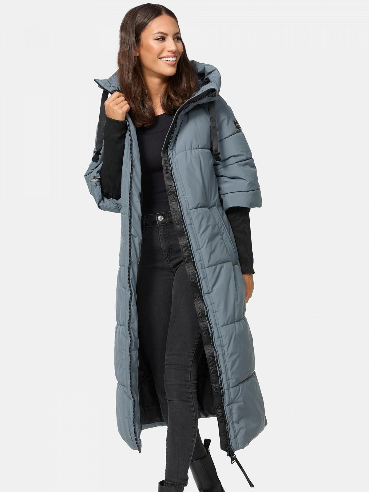 Пальто Navahoo Ciao MIAU XIV Зимове Жіноче Тепле стьобане Довге з капюшоном і в'язаними рукавами, фото №7