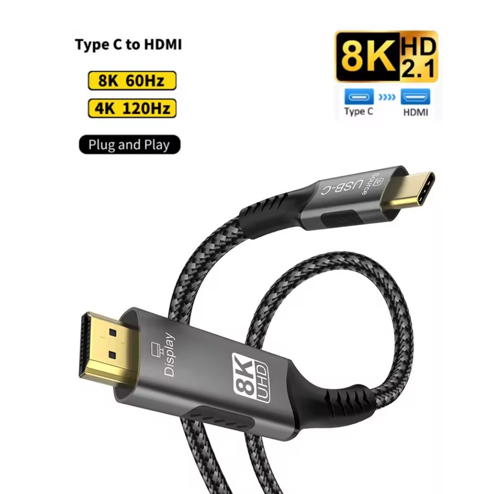 Кабель FDBRO перехідник USB-C to HDMI v2.1 8K 3m, фото №15