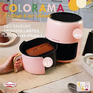 Мультипечь MENASTYL Colorama 6025007 4.5 л 8 программ Без PFAS Розовая synthetic.ua - Фото 1