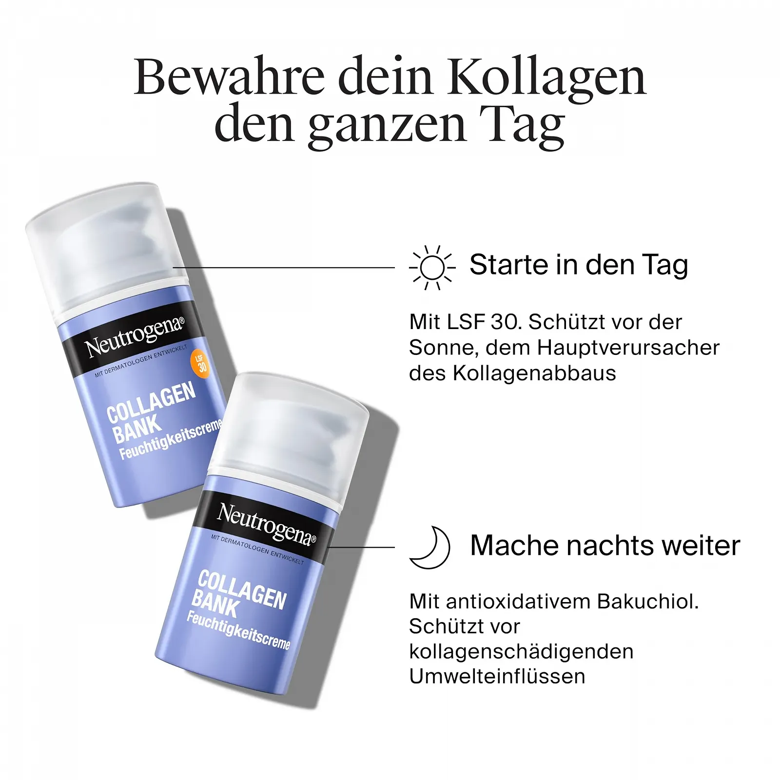 Зволожувальний крем Neutrogena Collagen Bank SPF 30 антивіковий з мікропептидною технологією 50 мл, фото №5 Зволожувальний крем Neutrogena Collagen Bank SPF 30 антивіковий з мікропептидною технологією 50 мл, фото №5