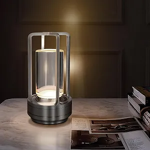 Настільна лампа LED Crystal Lantern Wireless Dimmable Touch USB-C - Фото 1