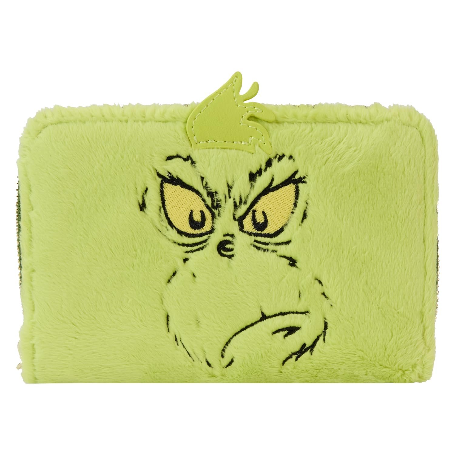 Кошелек Loungefly Dr. Seuss Plush Grinch Glow Cosplay на молнии, разноцветный, стандартный размер, фото №1