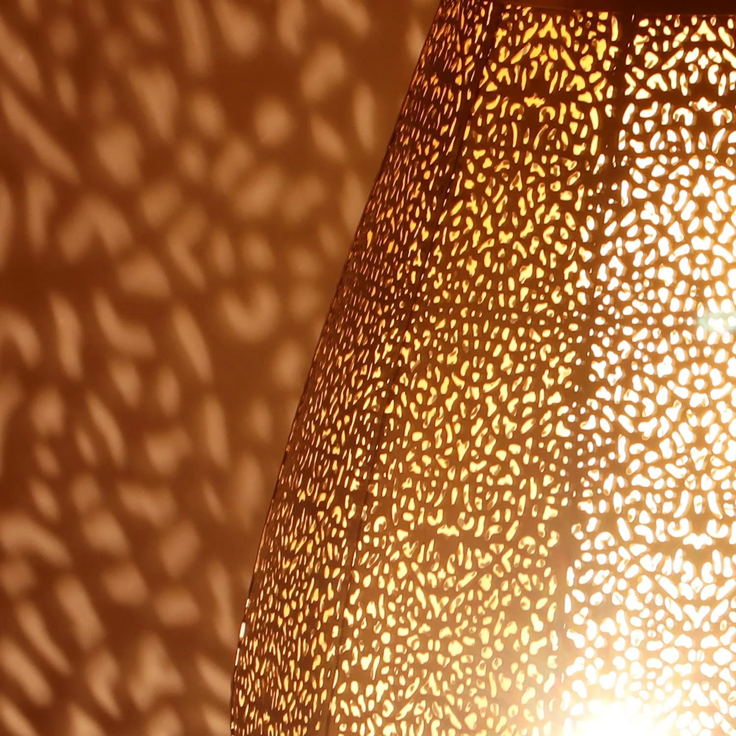 Настільна лампа Marrakesch Orient & Mediterran Interior Manal Марокканська 37 см E27 Металевий плафон Золота, фото №5