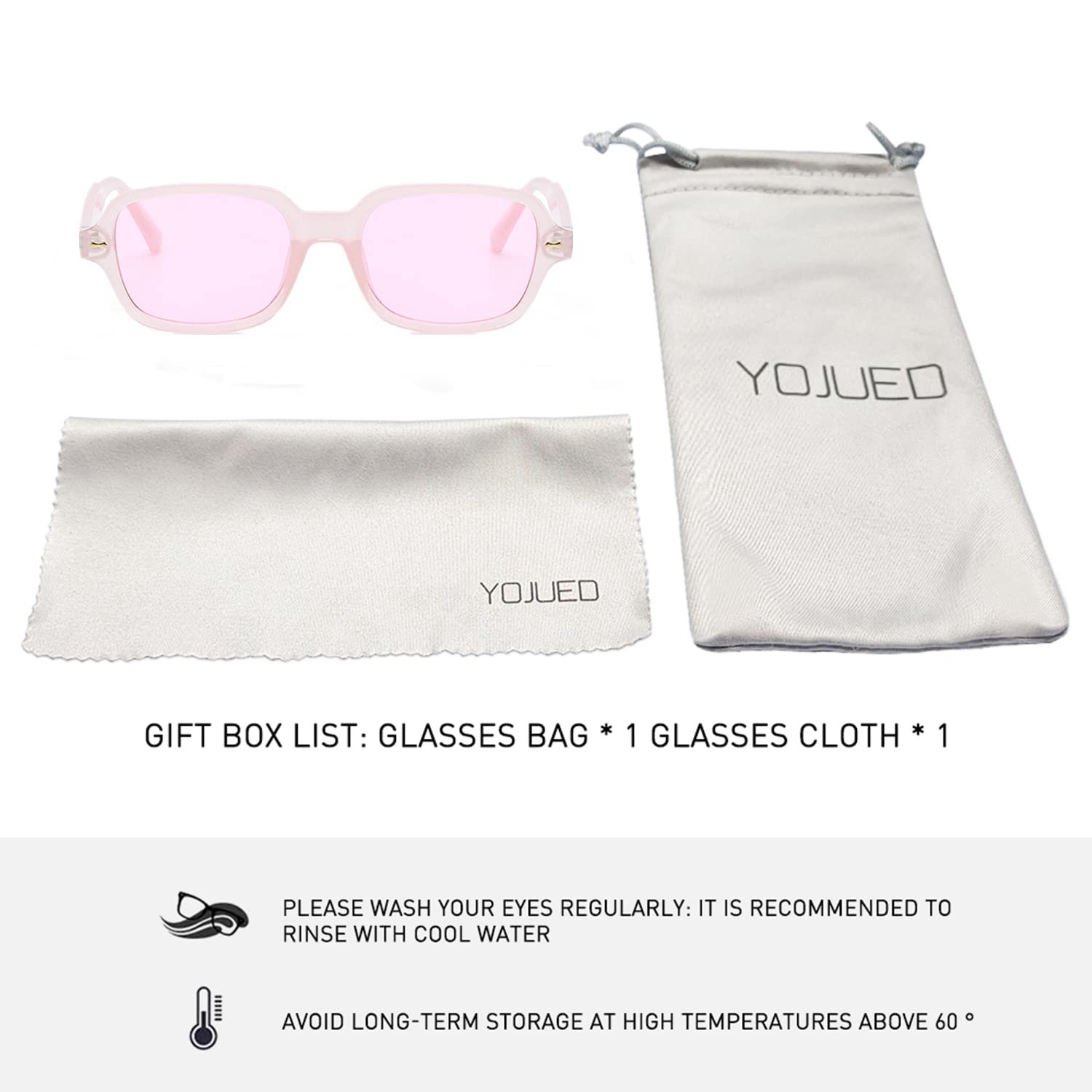 Сонцезахисні окуляри Прямокутні вінтажні YOJUED Жовті градієнтні, фото №7 Сонцезахисні окуляри Прямокутні вінтажні YOJUED Жовті градієнтні, фото №7