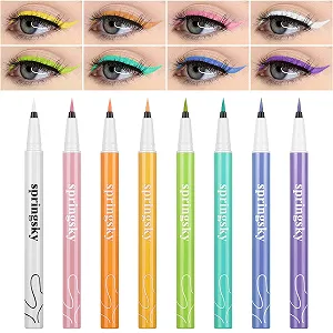 Купити Набір підводок SPRINGSUGAR 8 кольорів Macaron Водостійка - Фото 1 Набір підводок SPRINGSUGAR 8 кольорів Macaron Водостійка - Фото 1