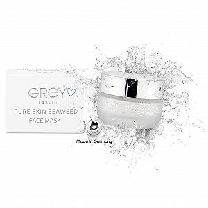 Маска для лица GREY Berlin Pure Skin Seaweed Увлажняющая, антивозрастная маска для лица с исландскими водорослями и зеленой глиной для проблемной кожи, веганская натуральная косметика, сделано в Германии - Фото 1