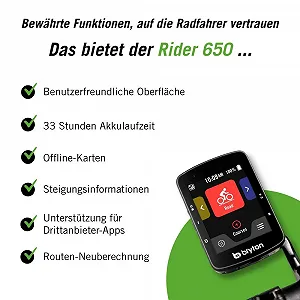 Велокомпьютер Bryton Rider 650 GPS 2.8 дюйма цветной сенсорный экран synthetic.ua - Фото 1