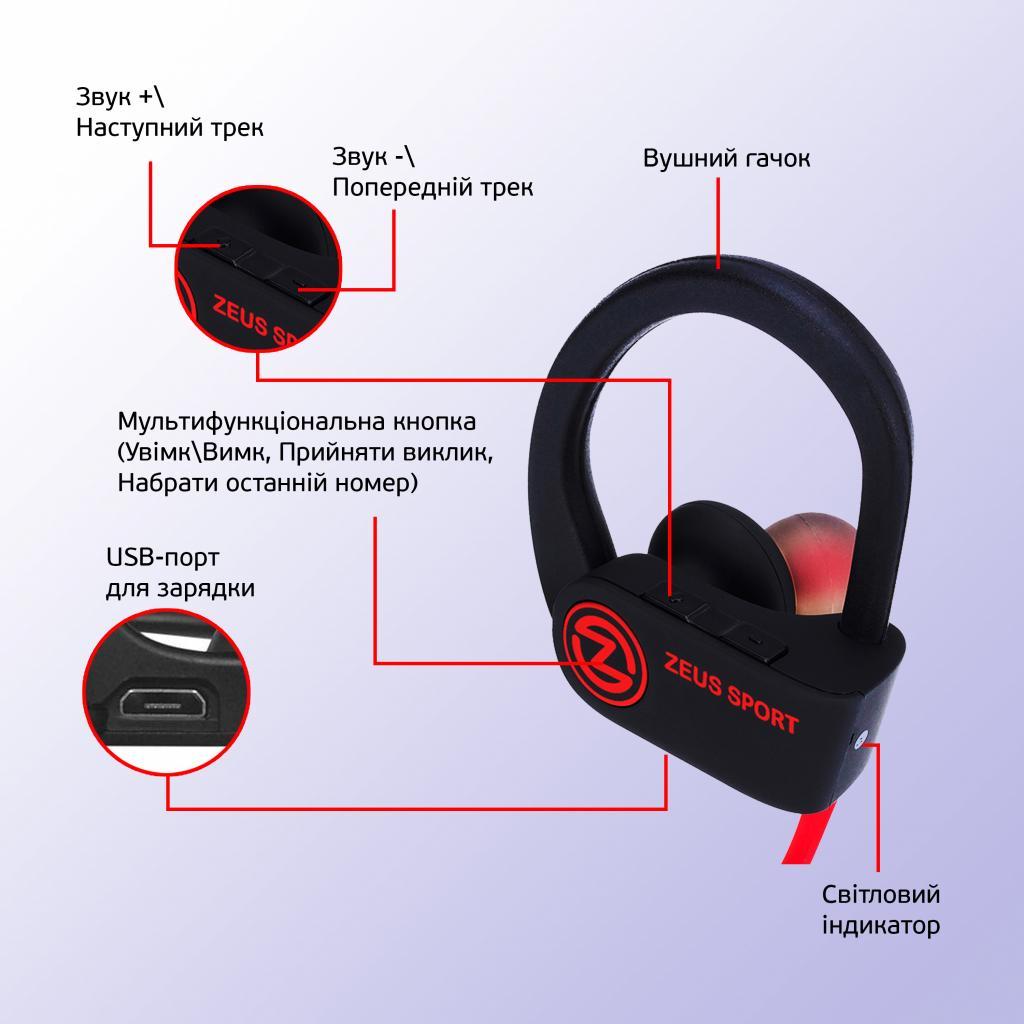 Наушники AirOn Zeus SPORT black (6945545500230), фото №6